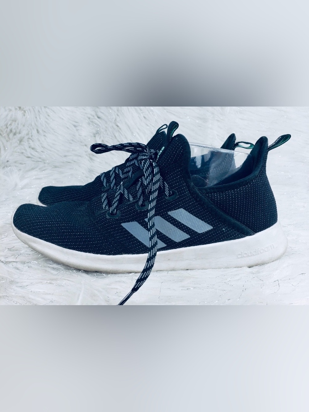 Adidas Cloadfoam Pure Cush Core Black Gray Running Sneakers Shoes-Women’s 8.5